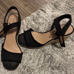 Lucky Brand Black Espadrille Sandals